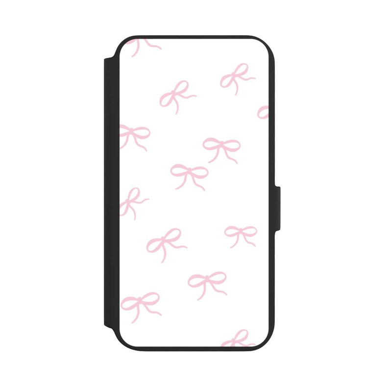 Galaxy S22 + NIVOflip Schleifen Muster Rosa Weiß