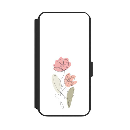 Samsung Galaxy S22+ NIVOflip Flower Line Art Red