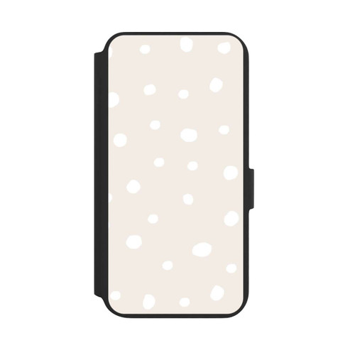 Samsung Galaxy S22+ NIVOflip Motif à Pois Beiges et Blancs