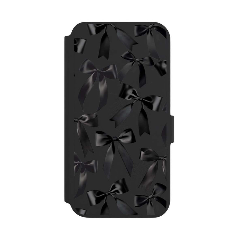 Galaxy S22 + NIVOflip Schwarze Satinschleifen