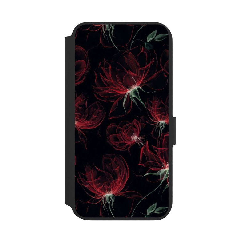 Galaxy S22 + NIVOflip Tapete mit roten Blumen