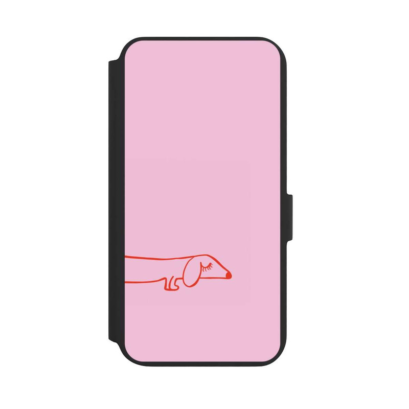 Galaxy S22 + NIVOflip Dachshund Illustration Pink