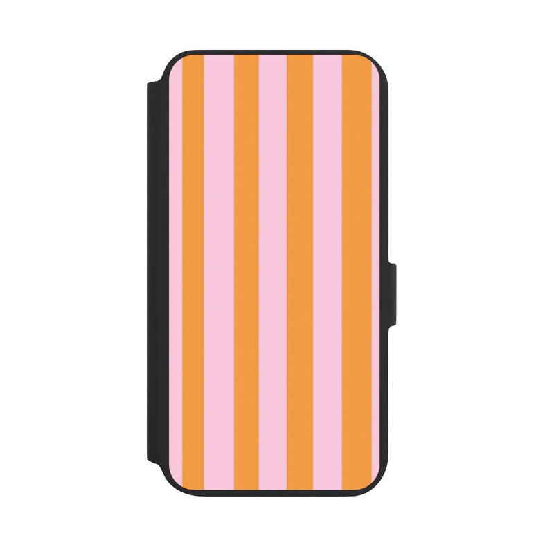 Galaxy S22 + NIVOflip Orange And Pink Stripes