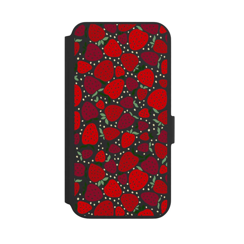 Galaxy S22 + NIVOflip Strawberry Pattern Comic Transparent