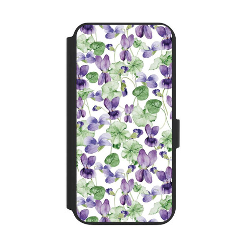 Samsung Galaxy S22+ NIVOflip Purple Wildflowers Pattern Watercolor