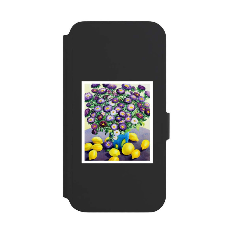 Galaxy S22 + NIVOflip Purple Asters and Lemons by Christopher Ryland