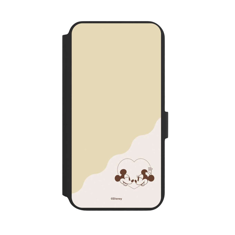 Galaxy S22 + NIVOflip Mickey and Minnie Love Heart Beige