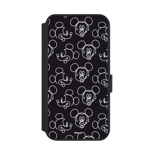 Samsung Galaxy S22+ NIVOflip Disney Mickey Faces Black Line Art Pattern