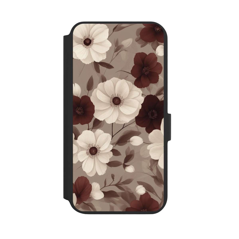 Galaxy S22 + NIVOflip Negative Flower Bordeaux White with AI