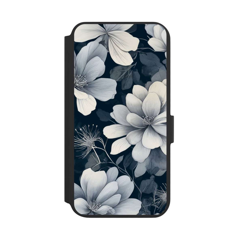 Galaxy S22 + NIVOflip Negative Flower Blue White with AI