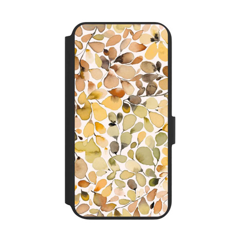 Samsung Galaxy S22+ NIVOflip Eukalyptus Aquarellblätter Braun Herbst