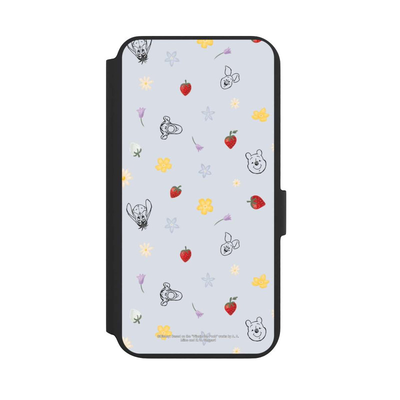 Galaxy S22 + NIVOflip Winnie Puuh und Freunde Erdbeer Muster Blau