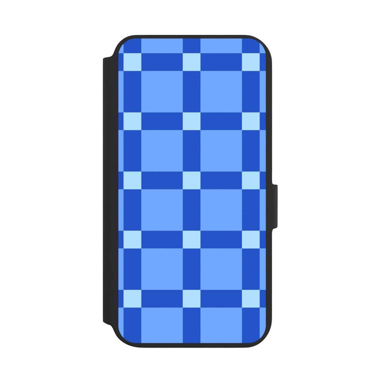 Galaxy S22 + NIVOflip Big Blue Checked Pattern
