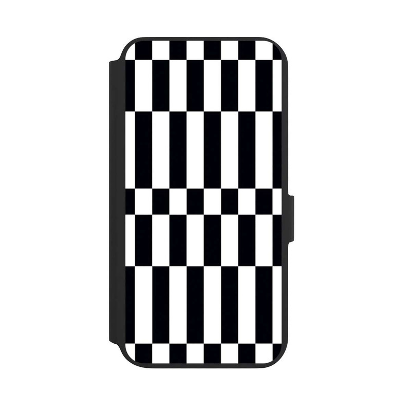 Galaxy S22 + NIVOflip Checked Abstract Bold Black and White Color Block