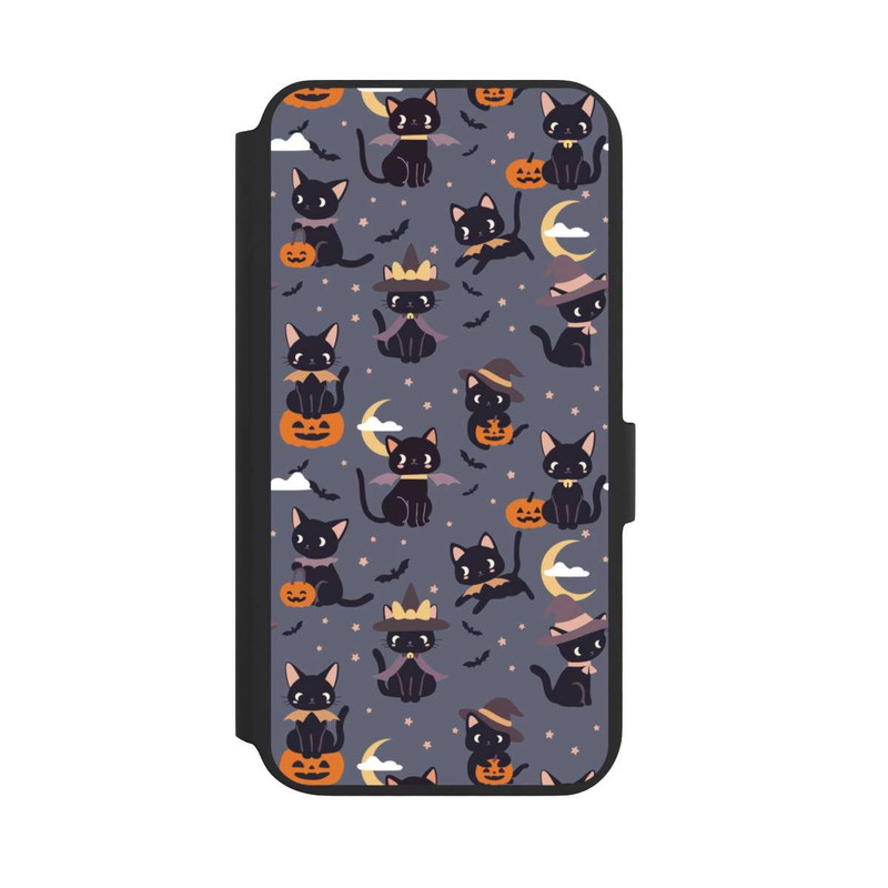 Galaxy S22 + NIVOflip Cute Halloween Witch Cats and Pumpkins