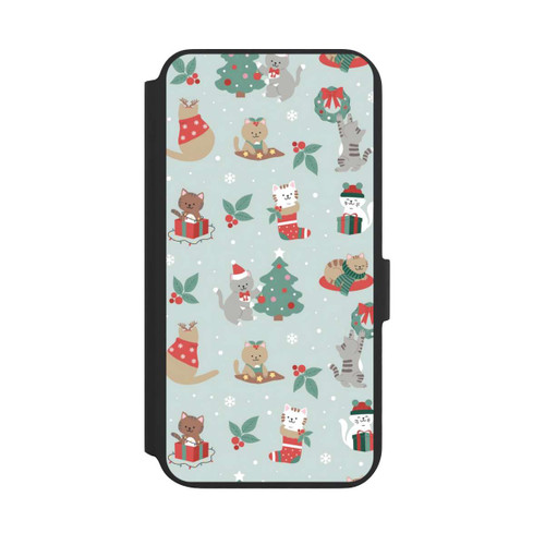 Samsung Galaxy S22+ NIVOflip festliche Katzen im Winterwunderland