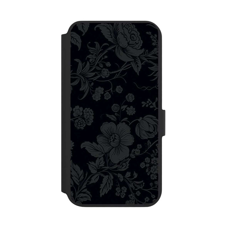Galaxy S22 + NIVOflip Dunkle Blumen Vintageoptik