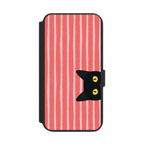 Samsung Galaxy S22+ NIVOflip Schwarze Katze Gestreift Orange