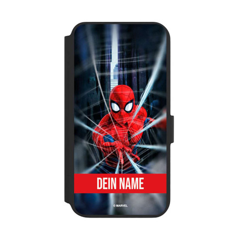 Samsung Galaxy S22+ NIVOflip Spiderman Webs in Action Personalisierbar