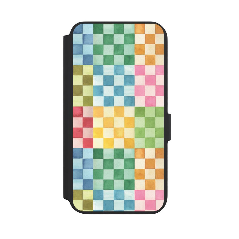 Galaxy S22 + NIVOflip Checkerboard Watercolor Chess Geometric Red