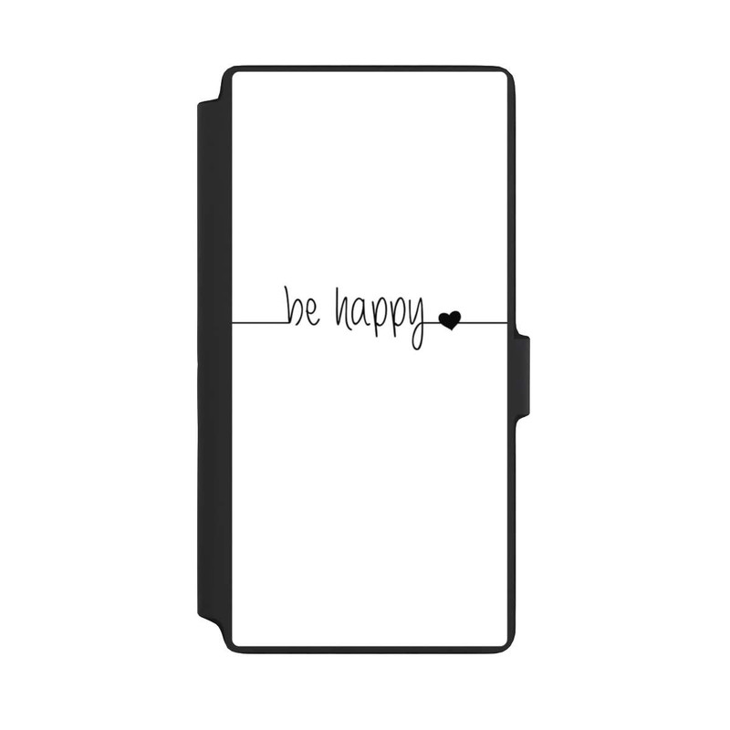 Galaxy S22 Ultra NIVOflip Be Happy Weisser Hintergrund