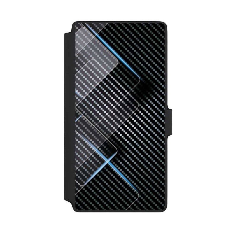 Galaxy S22 Ultra NIVOflip Lignes Bleues Carbones