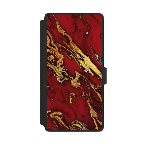 Samsung Galaxy S22 Ultra NIVOflip Red Gold Marble Look