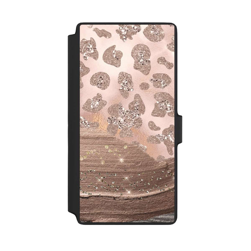 Galaxy S22 Ultra NIVOflip Silver Leopard Glitterlook