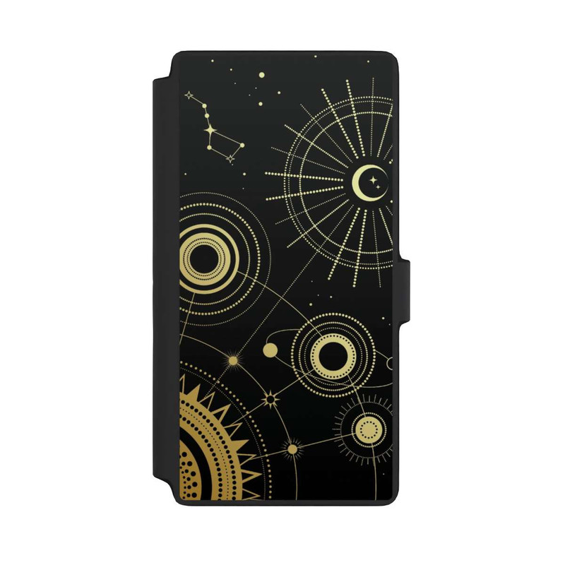 Galaxy S22 Ultra NIVOflip Schwarzer und goldener Look Abstrakt