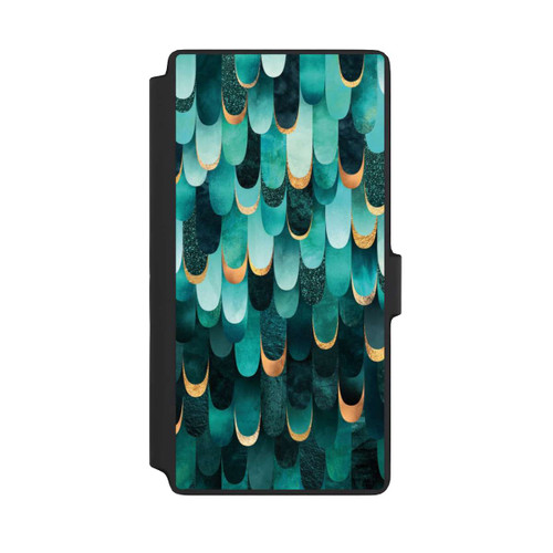 Samsung Galaxy S22 Ultra NIVOflip Gefiedert Türkis Golddruck