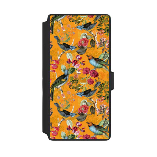 Samsung Galaxy S22 Ultra NIVOflip Tapete mit Vögeln und Blumen