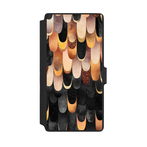 Samsung Galaxy S22 Ultra NIVOflip Gefiedertes Kupfer und Schwarz