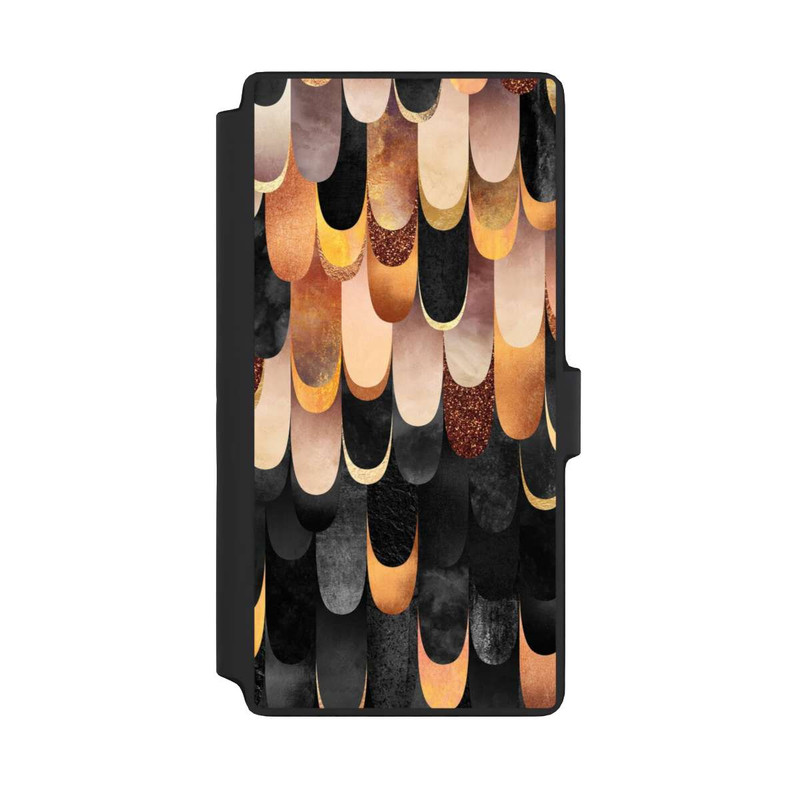 Galaxy S22 Ultra NIVOflip Plumes Cuivre et Noir