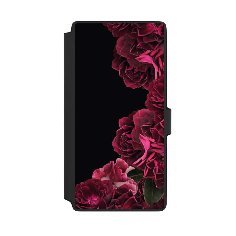 Galaxy S22 Ultra NIVOflip Roses Vintage sur Fond Noir