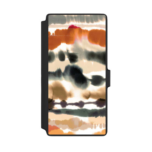 Samsung Galaxy S22 Ultra NIVOflip Weiche nautische Aquarelllinien Orange