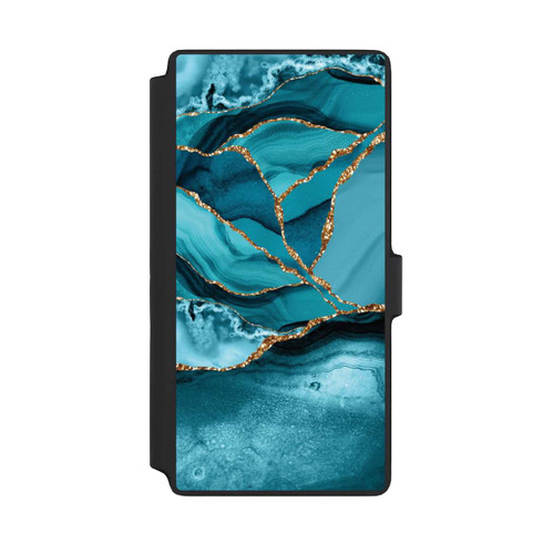 Samsung Galaxy S22 Ultra NIVOflip Eisblaue Marmor Landschaft