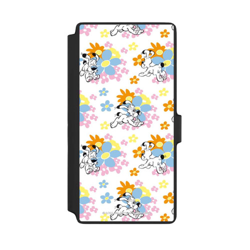 Samsung Galaxy S22 Ultra NIVOflip Idéfix sur fleurs colorées