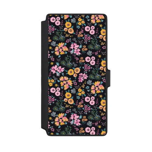 Samsung Galaxy S22 Ultra NIVOflip Kleine bunte Blumen Schwarz 2