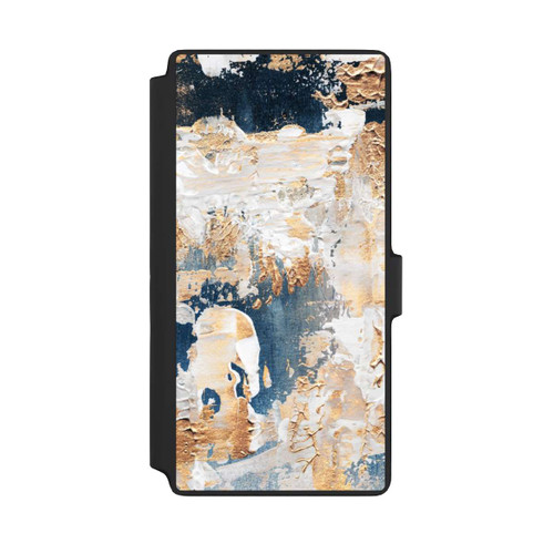 Samsung Galaxy S22 Ultra NIVOflip Abstraktion Blau und Gold