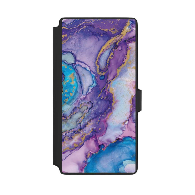 Galaxy S22 Ultra NIVOflip Encre tourbillonnante violette et bleue