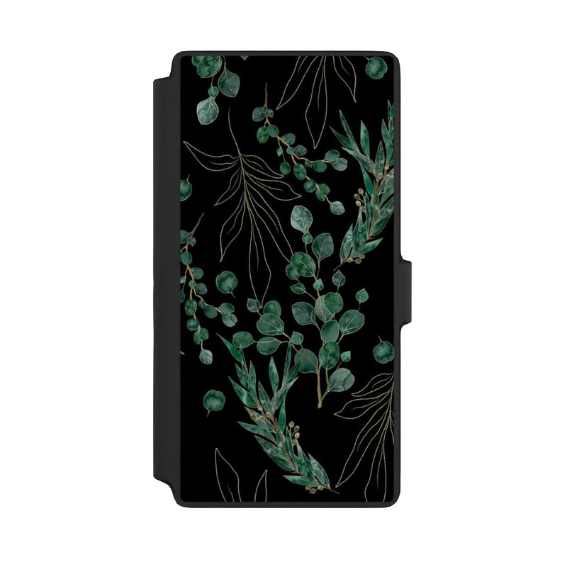 Galaxy S22 Ultra NIVOflip Eukalyptusblätter schwarz