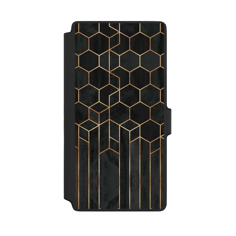 Galaxy S22 Ultra NIVOflip Hexagones noirs