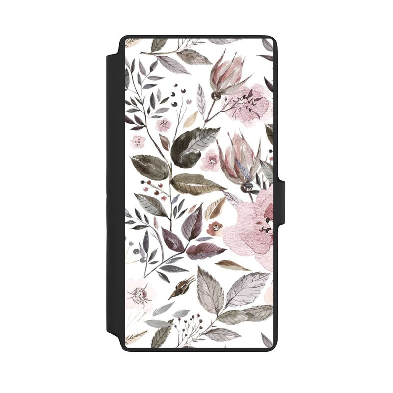 Galaxy S22 Ultra NIVOflip Aquarelle Fleurs Roses Brunes