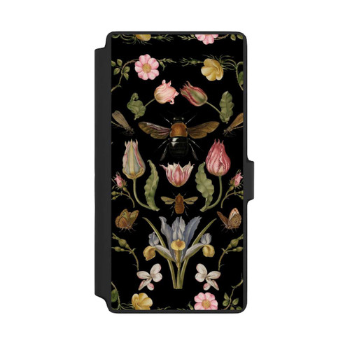 Samsung Galaxy S22 Ultra NIVOflip Wildblumen und Biene Schwarz