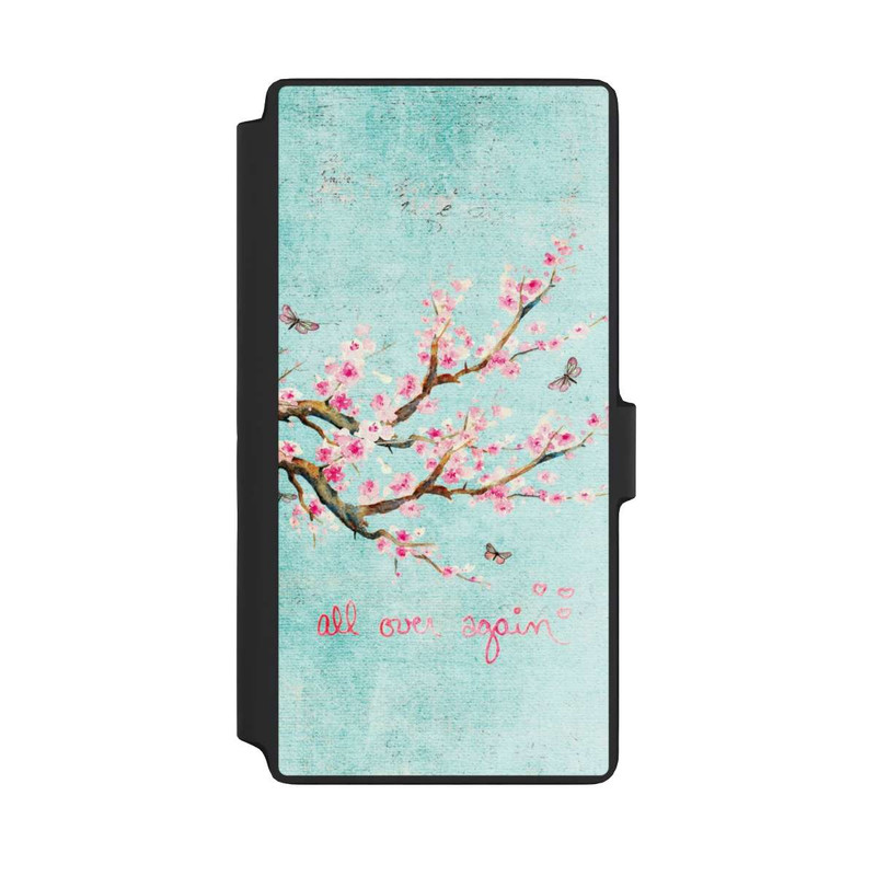 Galaxy S22 Ultra NIVOflip Cherry Blossom Tree Pattern Blue