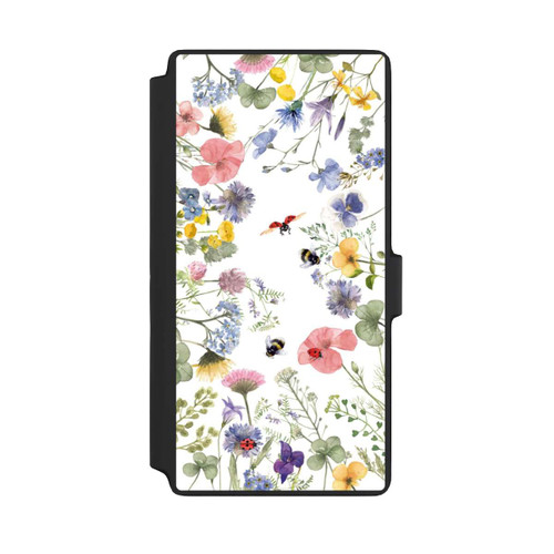 Samsung Galaxy S22 Ultra NIVOflip Bunte Frühlingsblumen und Bienen