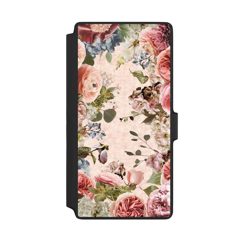 Galaxy S22 Ultra NIVOflip Cadre floral pivoines pastel