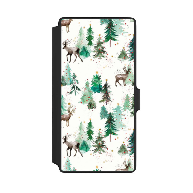 Galaxy S22 Ultra NIVOflip Cerfs et arbres de Noël d'hiver