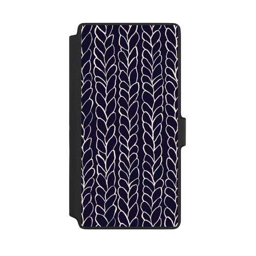 Samsung Galaxy S22 Ultra NIVOflip gezeichnete Wollzöpfe Marine