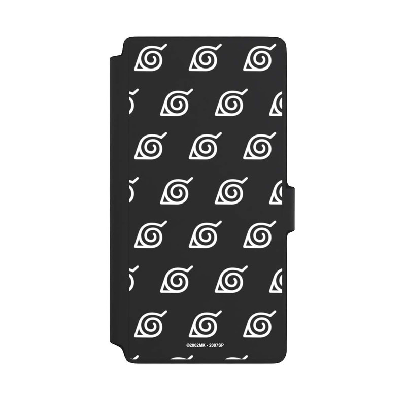 Galaxy S22 Ultra NIVOflip Konoha Pattern Blanc sur Fond Transparent